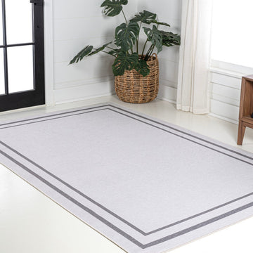 Sloane Classic 2-stripe Border Washable Area Rug